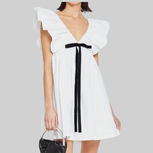 O. P. T. Didi Breezy, Flowy Baby Doll Mini Dress in White NWOT Size S